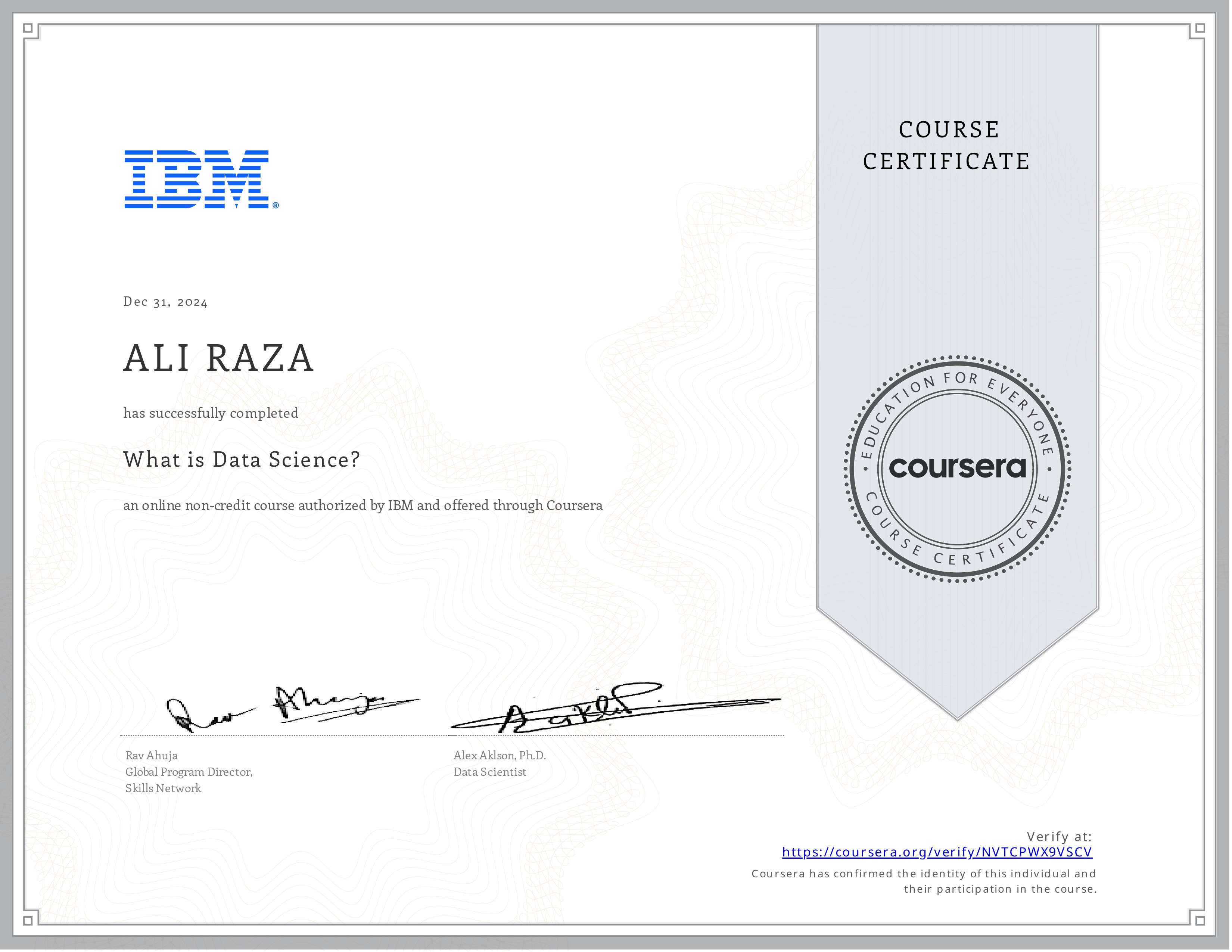 Certificate 1